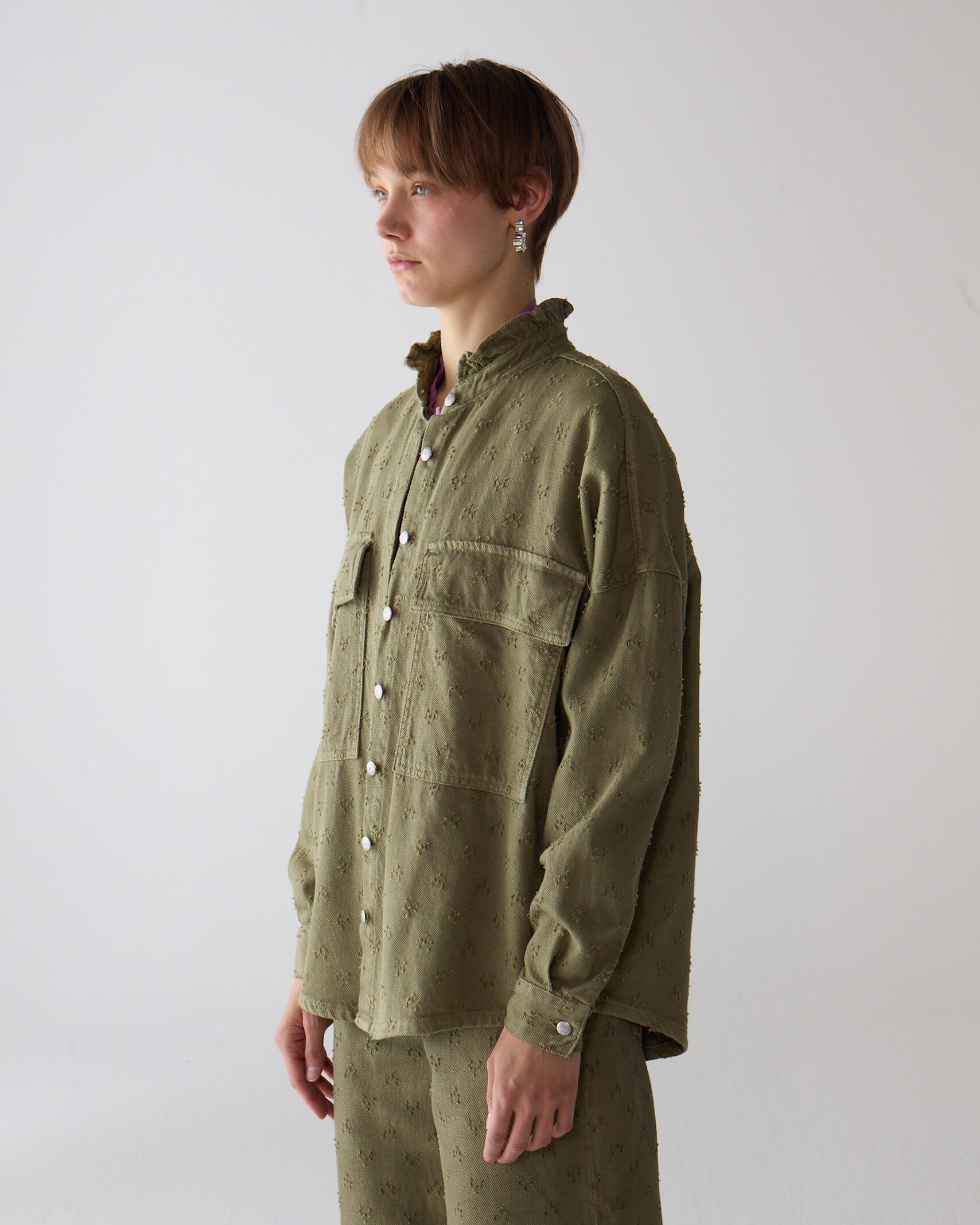 1SJ0503-195 [SHAFT JEANS] 夾克外罩褶皺軍裝 #DP1DV6B9800 (EU)