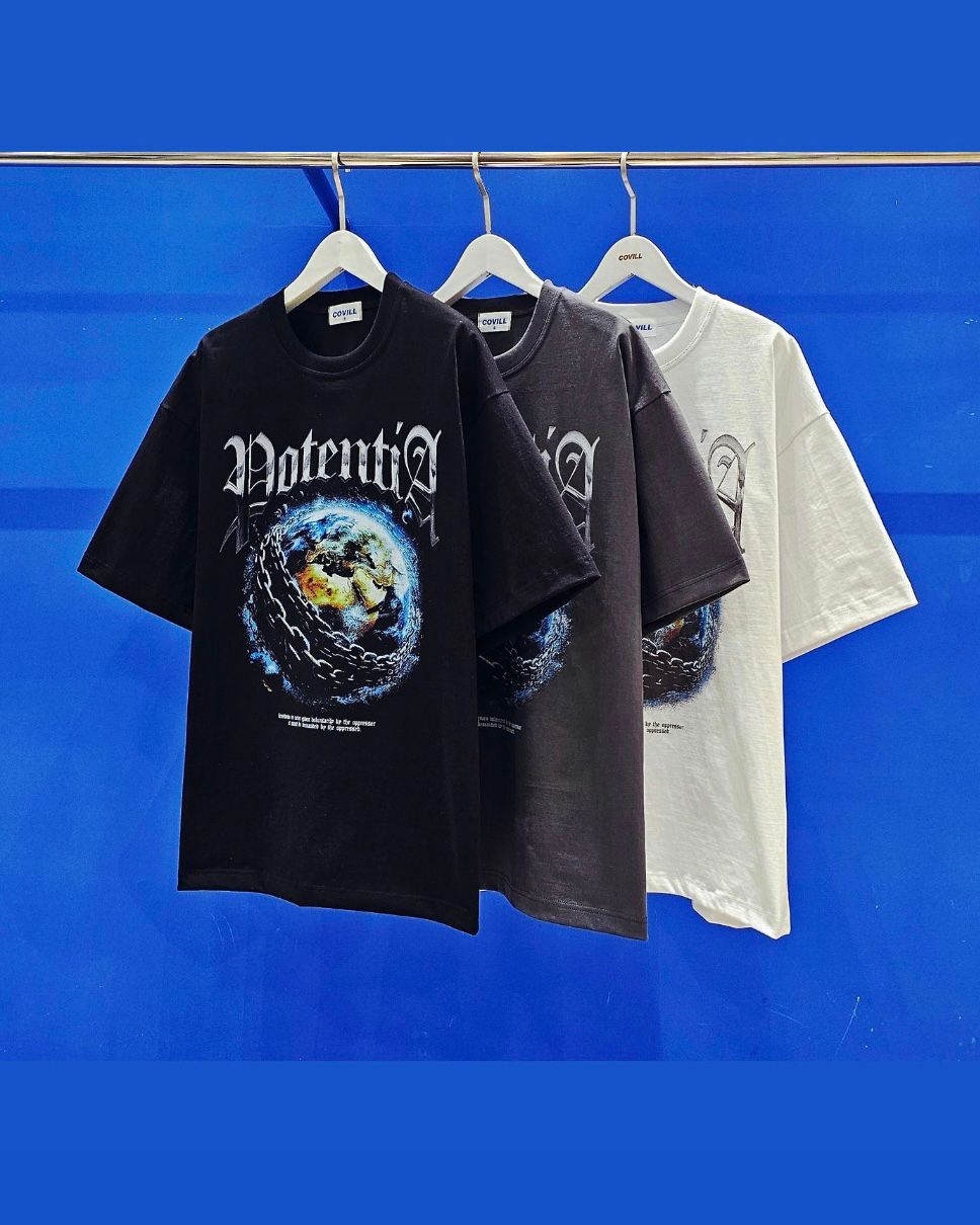 OverSize英文字圖案短袖Tee COVILL-261T