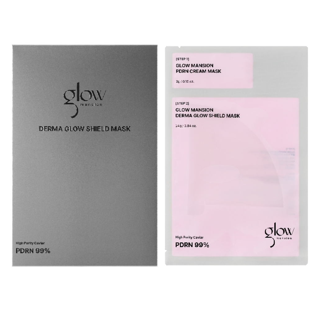 KOR-LLG0503-011 Glow Mansion Derma Glow Shield Mask (4 Sheets) 24*4 Sheets (B1)
