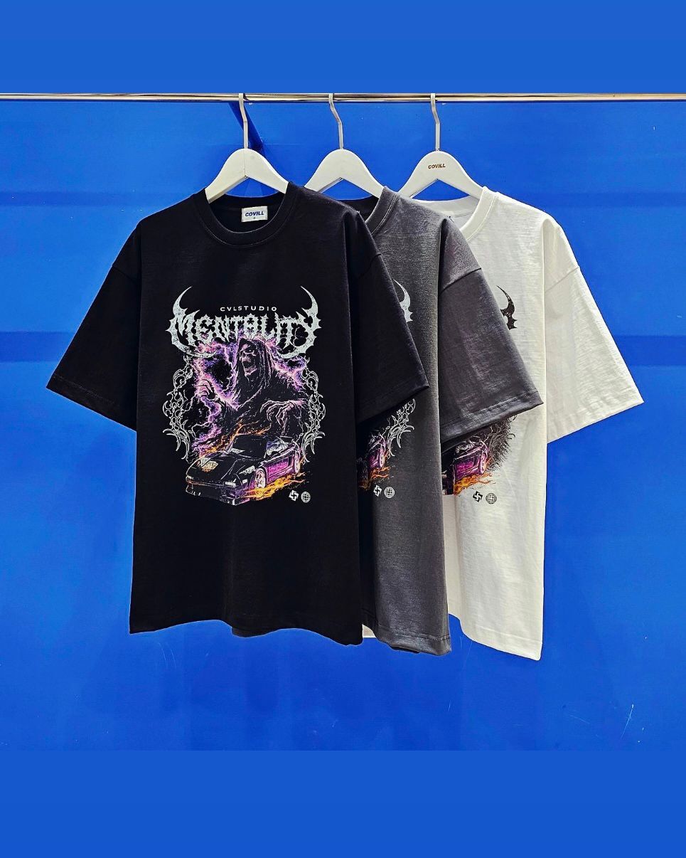 OverSize英文字圖案短袖Tee COVILL-264T