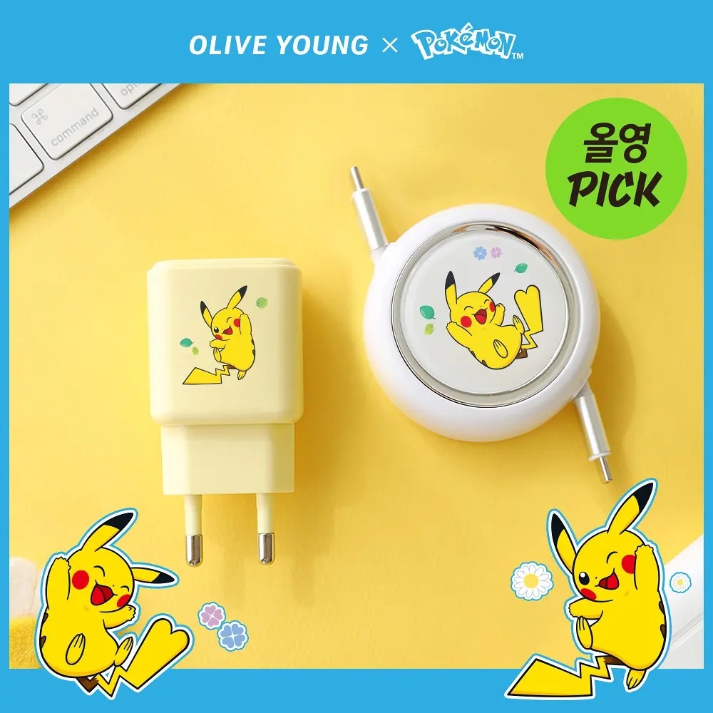 《Olive young連線》pokemon 兩腳插頭