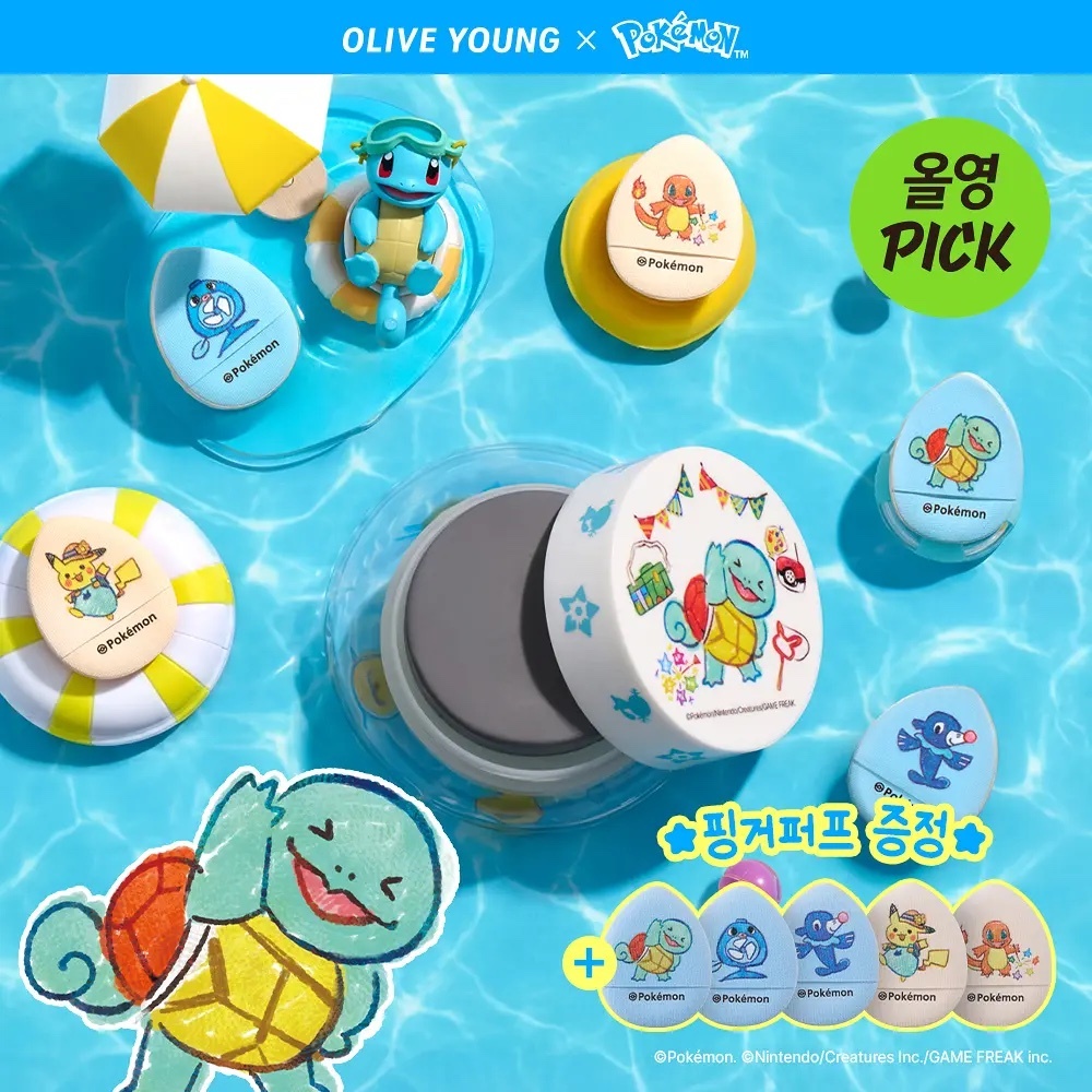 《olive Young連線》Studio17 x pokemon Brush & Puff Cleanser