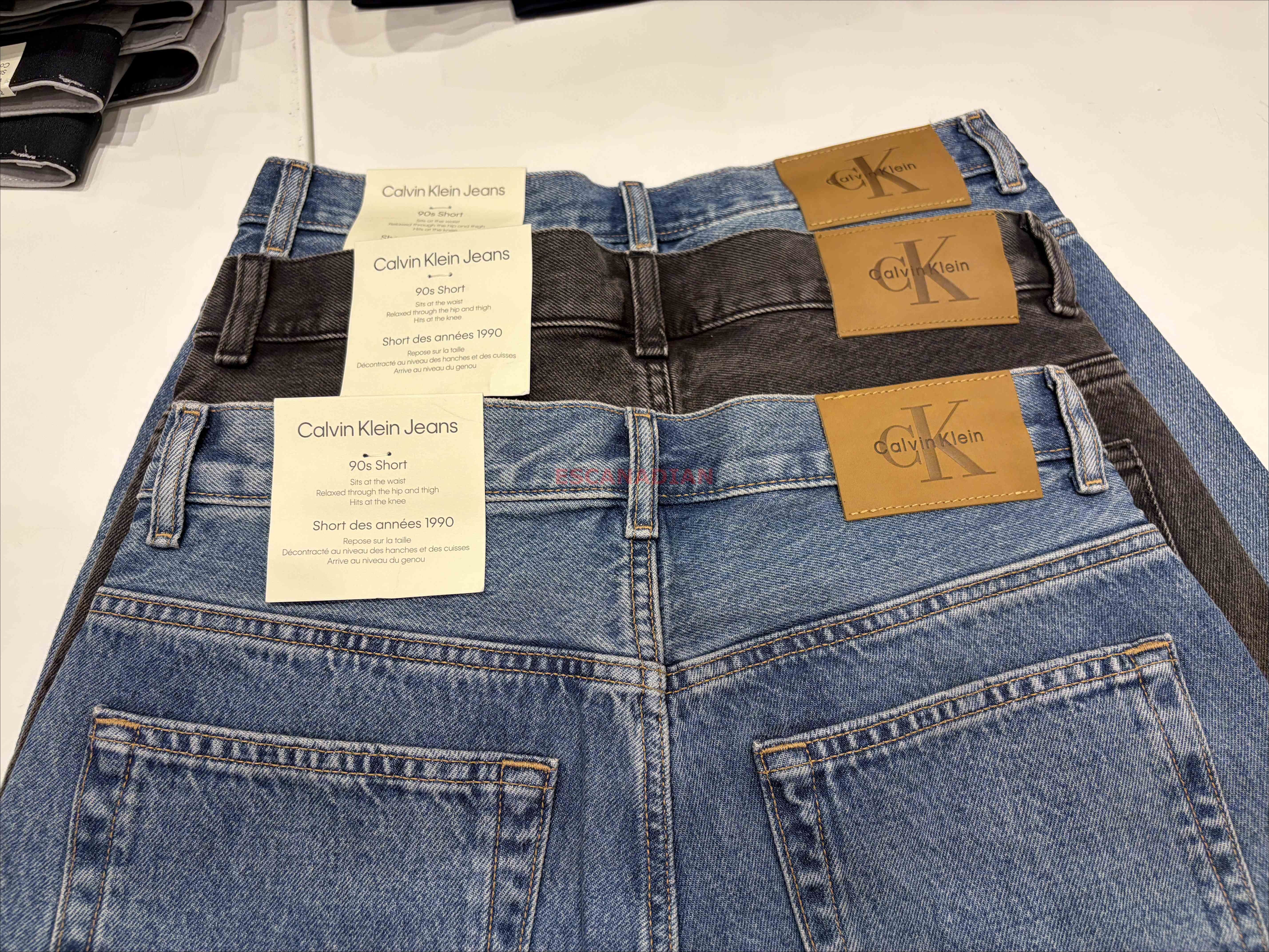 CK 男大人 JEANS系列 牛仔短褲 (長度9) (3色)