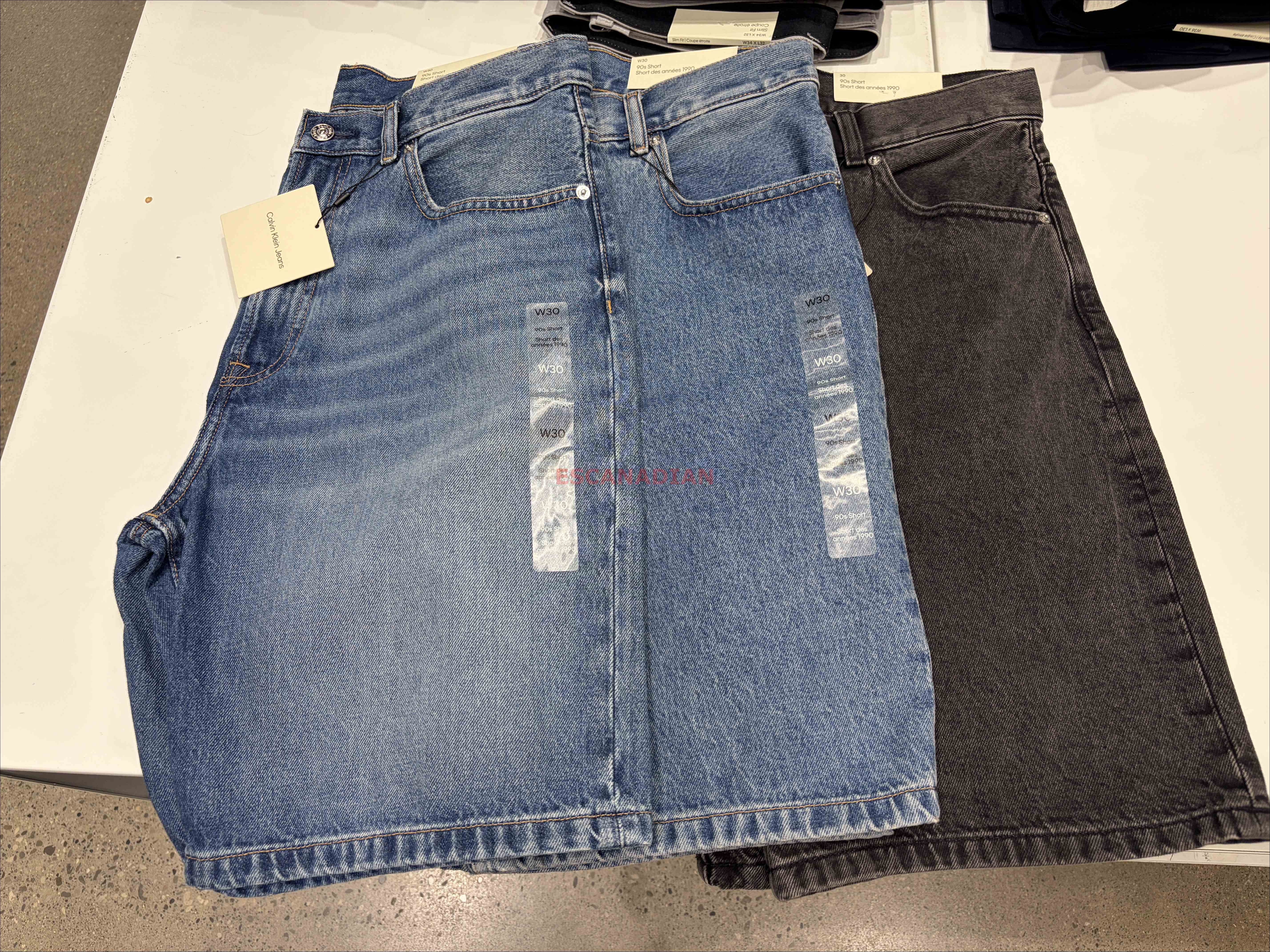 CK 男大人 JEANS系列 牛仔短褲 (長度9) (3色)