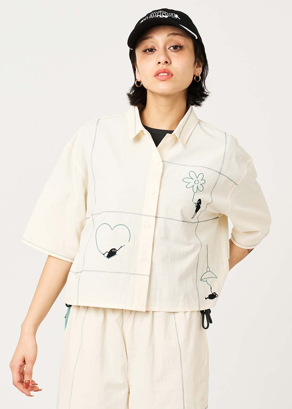 日本預訂 graniph GH Magic Paint Beautiful Shadow | Short Shirt
