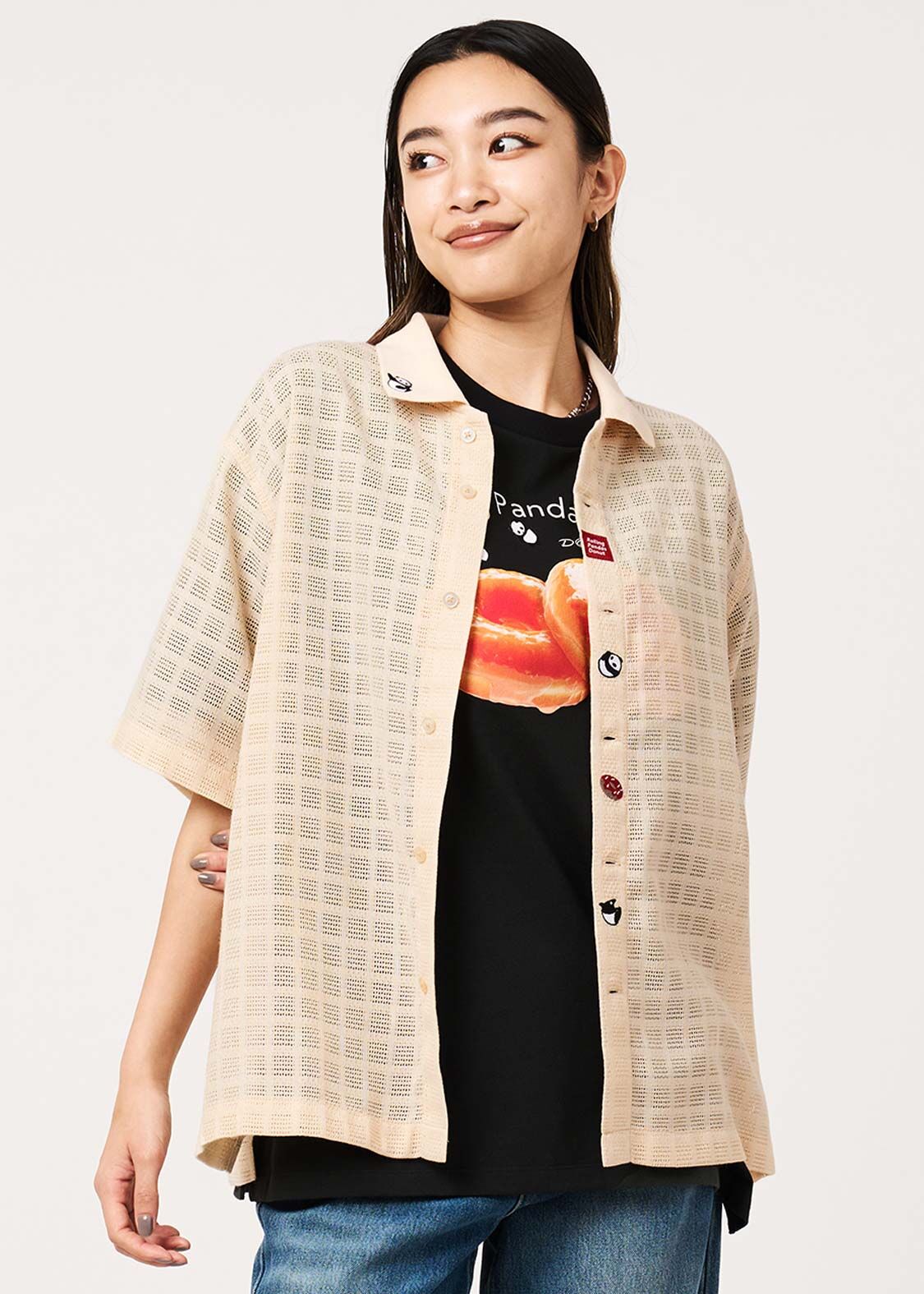 日本預訂 graniph GH Rolling Panda's Donuts | Summer Shirt