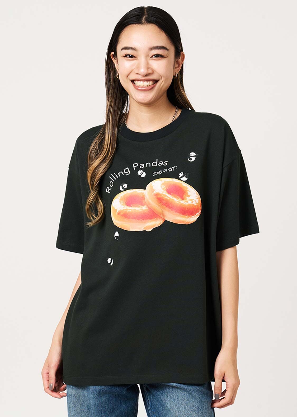 日本預訂 graniph GH Rolling Panda's Donuts | Big Silhouette T-Shirt