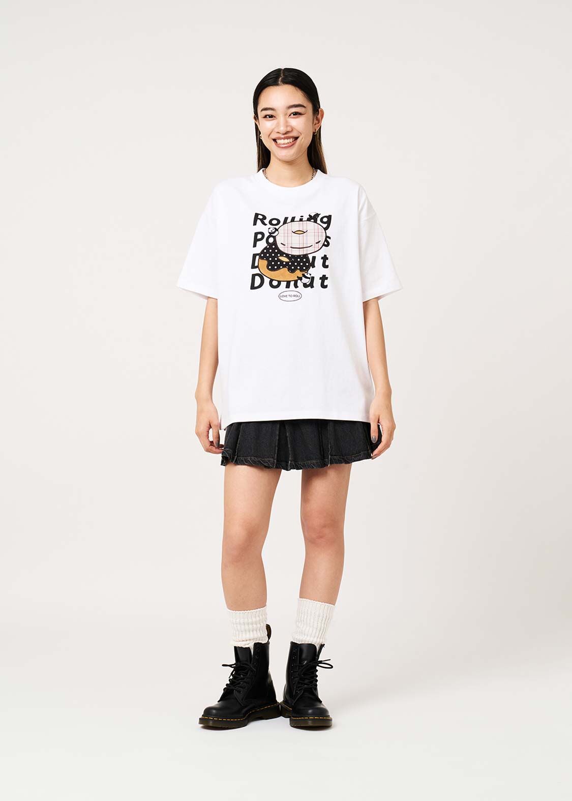 日本預訂 graniph GH Rolling Panda's Donuts | Applique T-Shirt