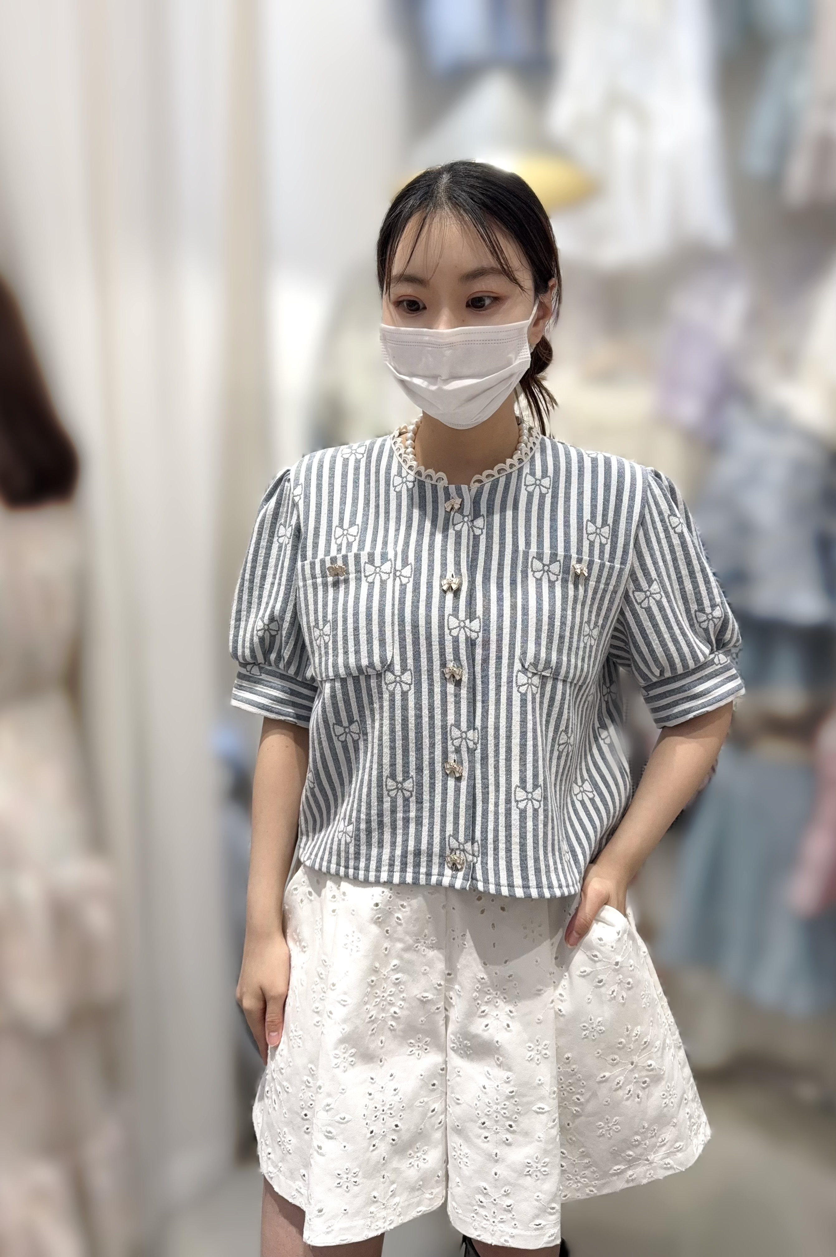 Y179  蝴蝶結條子  胸47 長19.5 $509 [一口價]