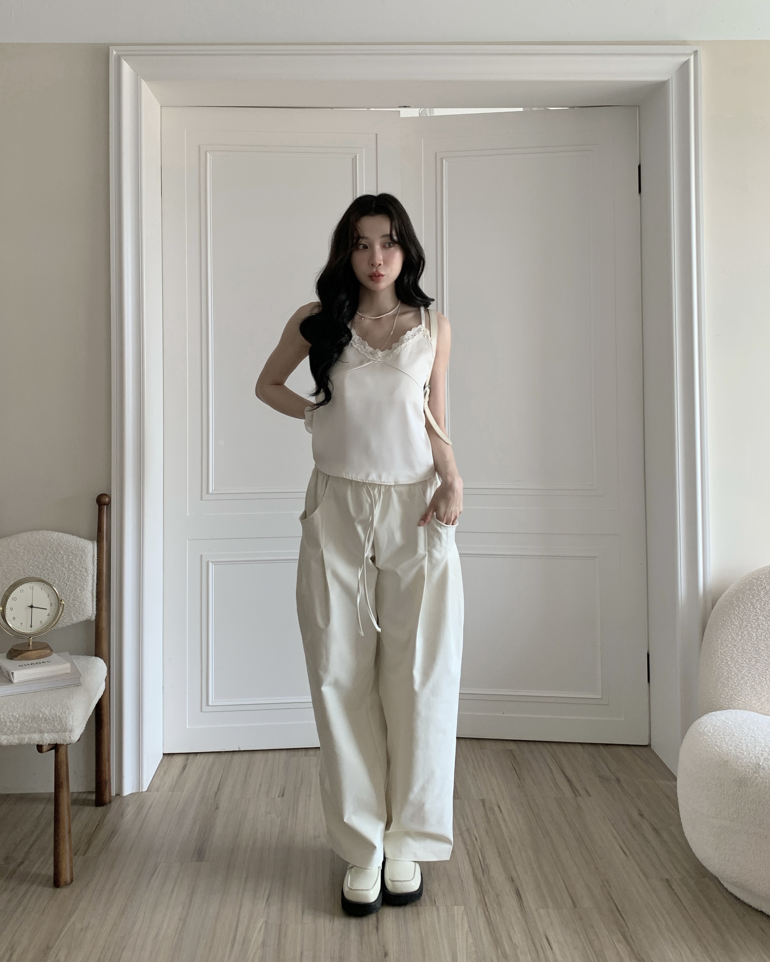 H07 艾莉絲米浪漫摺痕設計西裝長褲