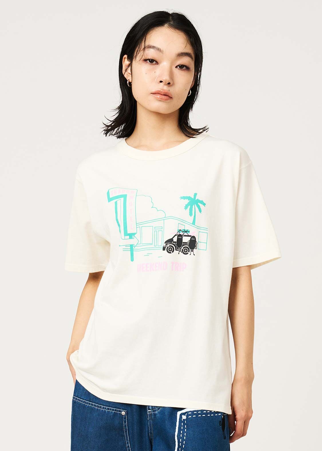 日本預訂 graniph GH Beautiful Shadow Road Trip | 80's Color T-Shirt