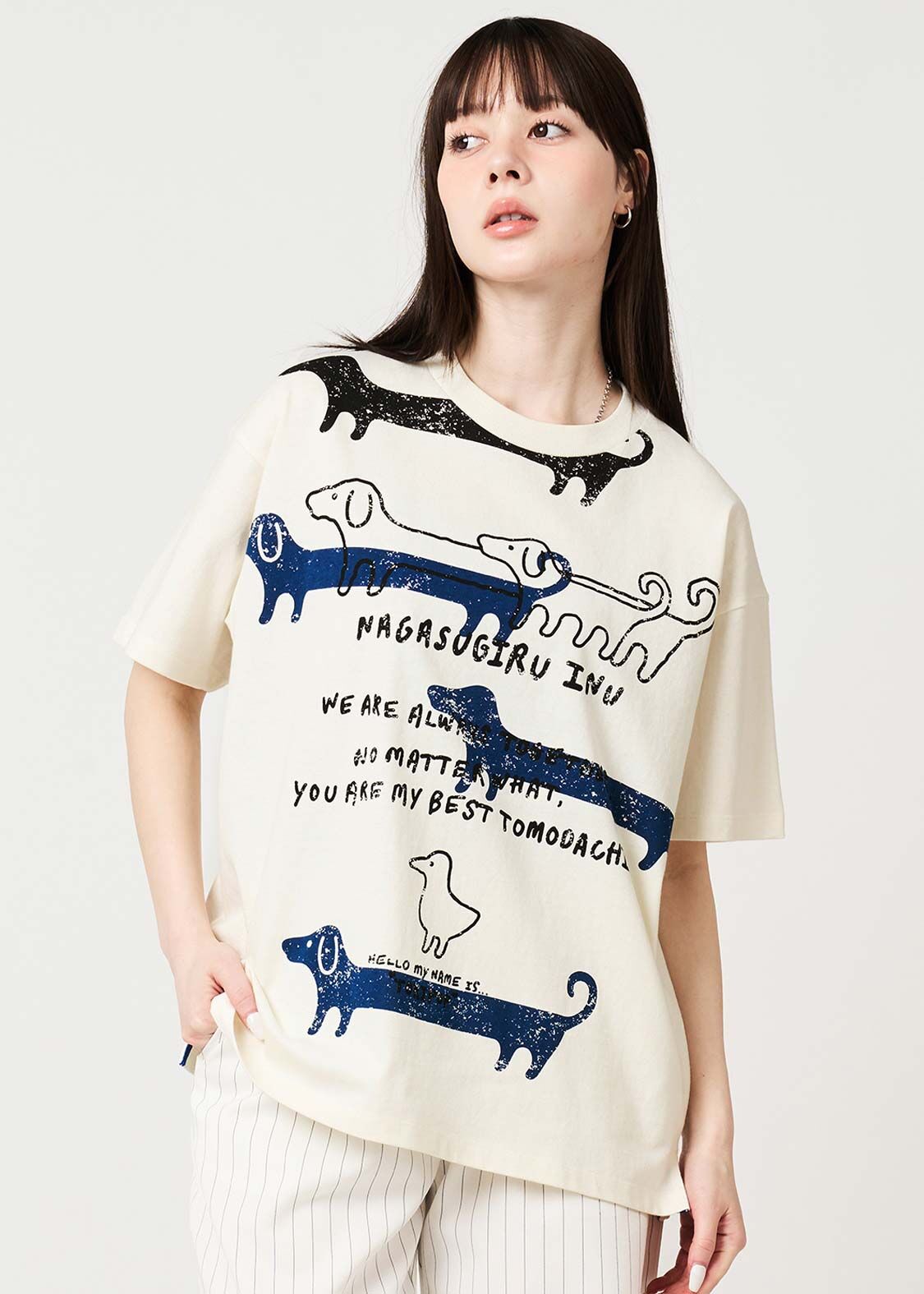 日本預訂 graniph GH Too Long Dog | Big Print T-Shirt