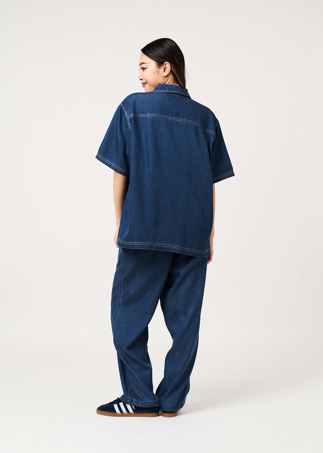 日本預訂 graniph GH Dumbbell Octopus | Cool Touch Denim Shirt