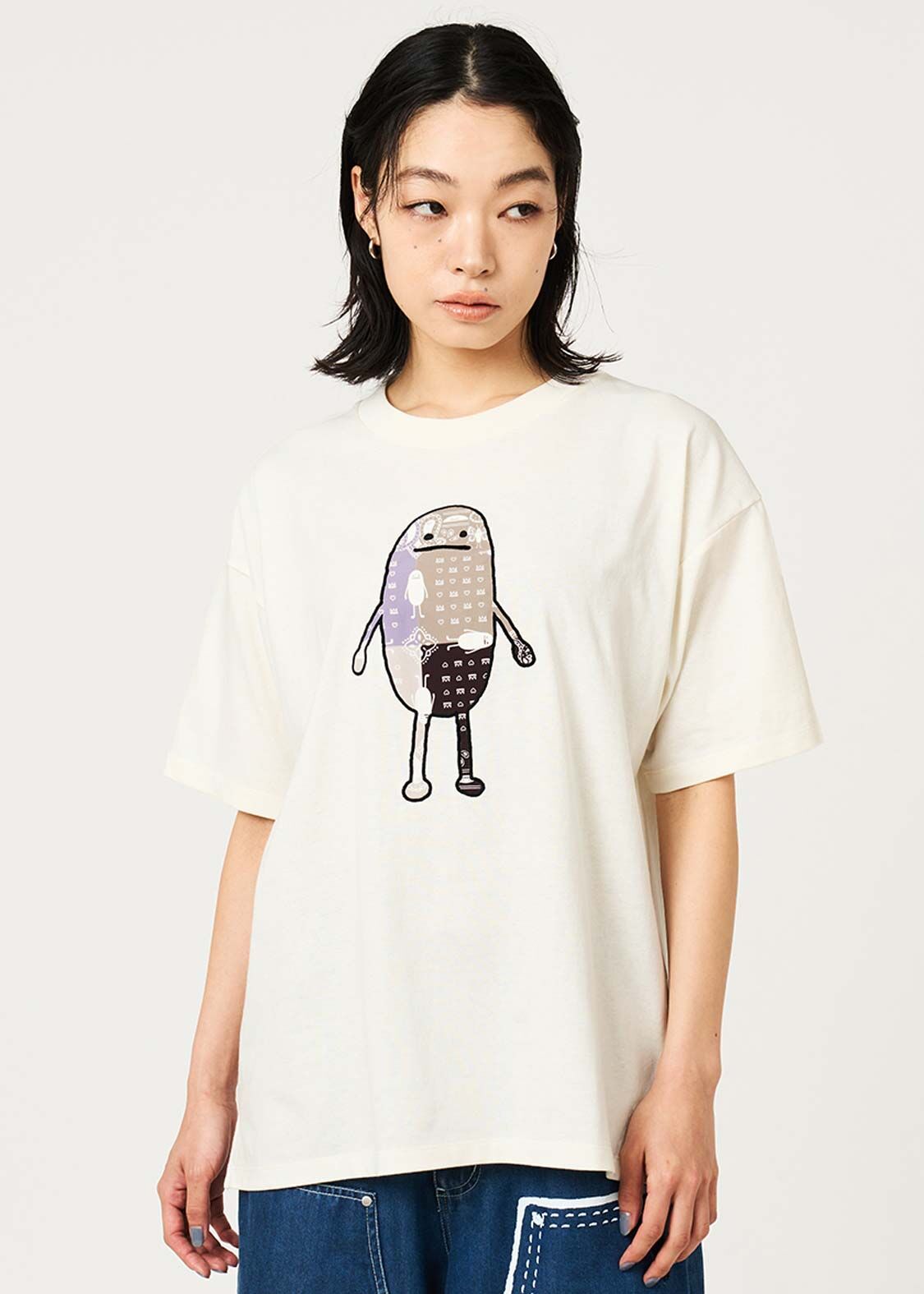 日本預訂 graniph GH Paisley Beautiful Shadow | Applique T-Shirt