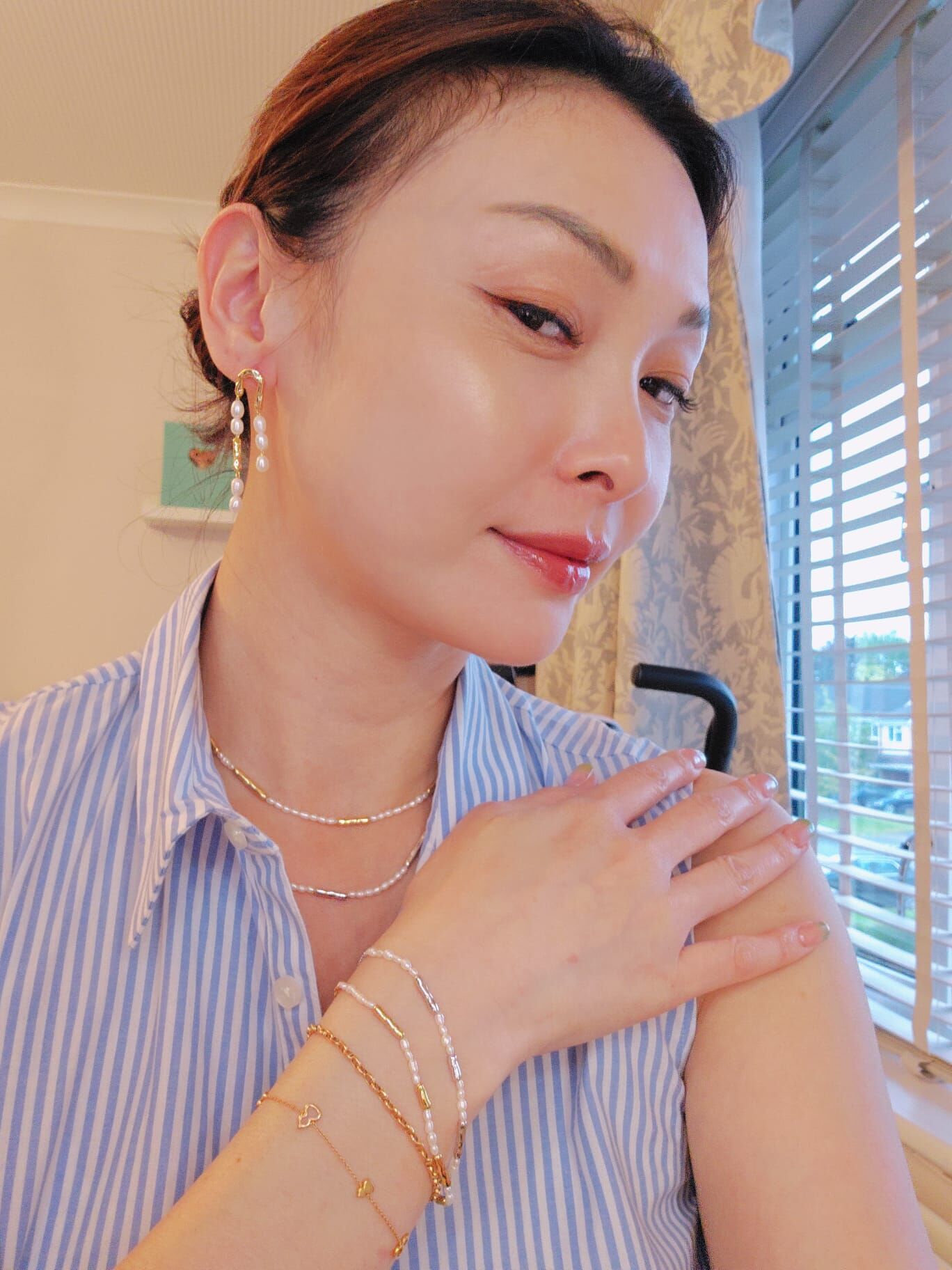 英國代購 (獨立訂單)--ASTRID & MIYU Molten Pearl Drop Studs