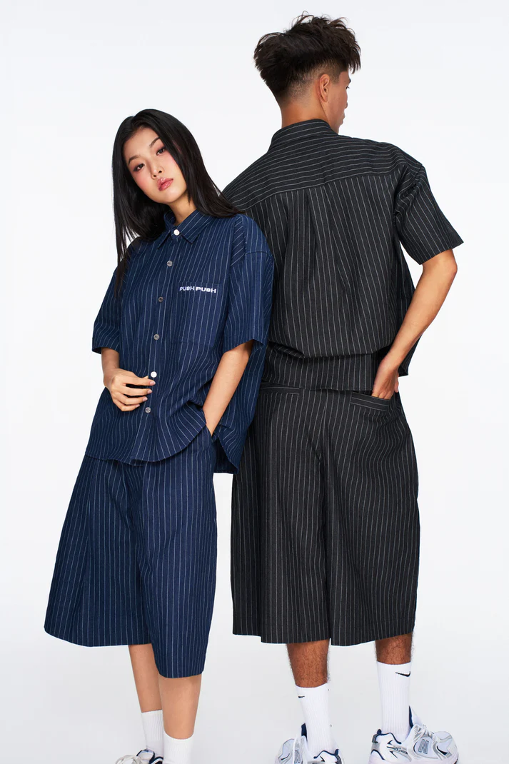 （現貨）越南品牌 Push push 官方授權經銷 VEEV SHIRT 條紋 短袖襯衫 Push03