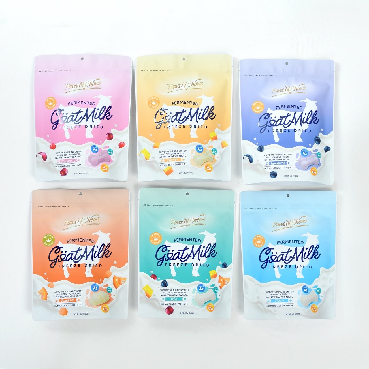 韓國Paws N Chews|山羊奶益生菌凍乾50g