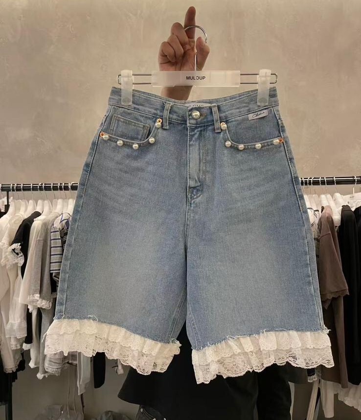 MP64  lace短牛仔褲 S腰 28 hip 40 長21 M腰  30 hip 41 長21 L腰 32hip 42長 21$559[一口價]