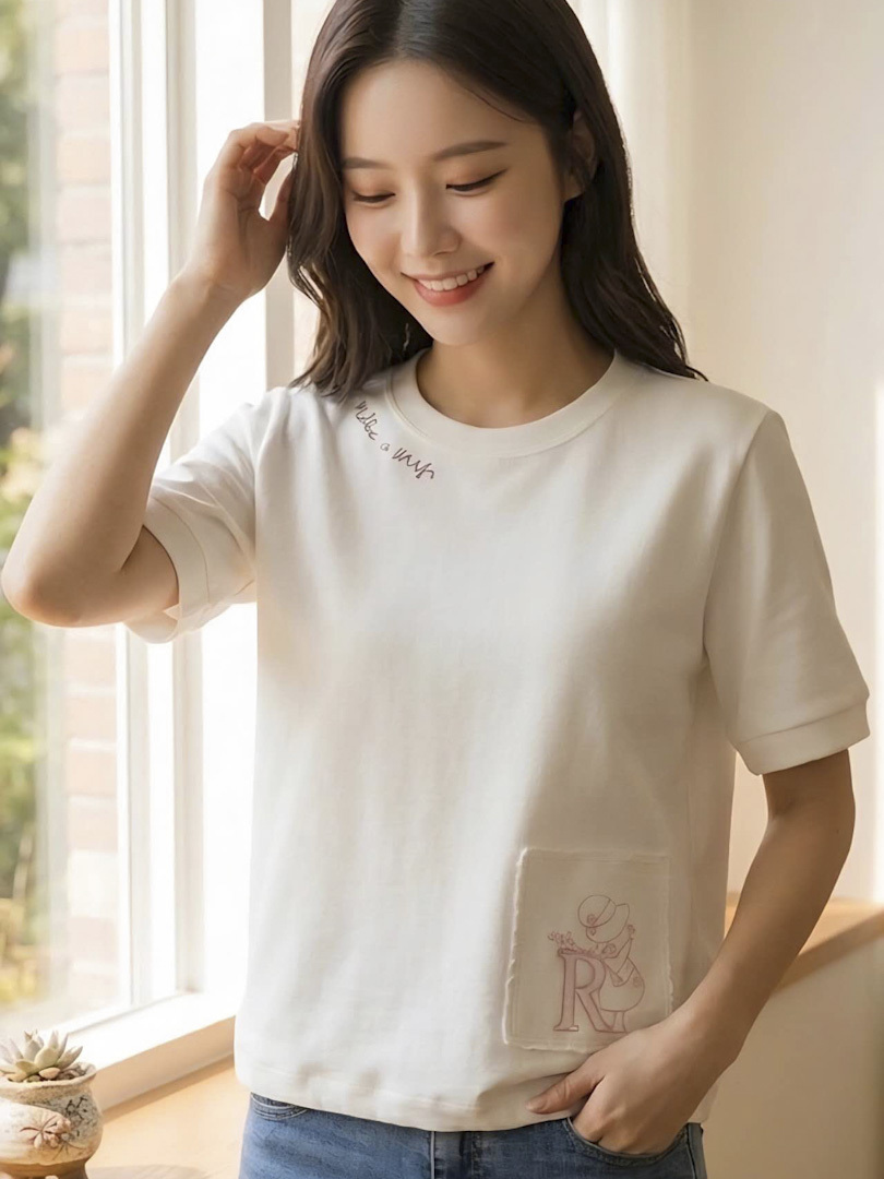 不再只是基本的刺繡口袋棉T
