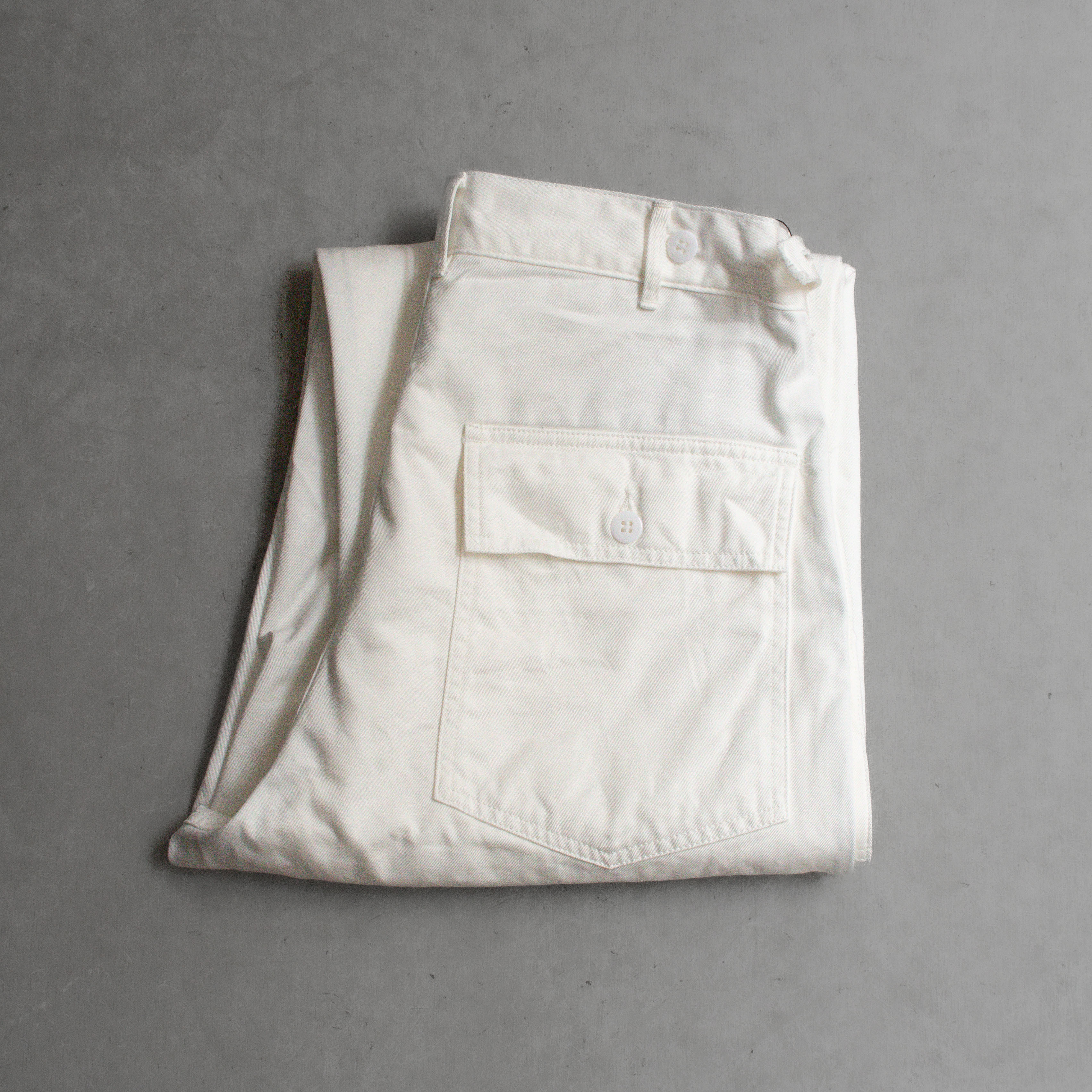CORONA UTILITY M47 UTILITY SLACKS 白色 斜紋 長褲