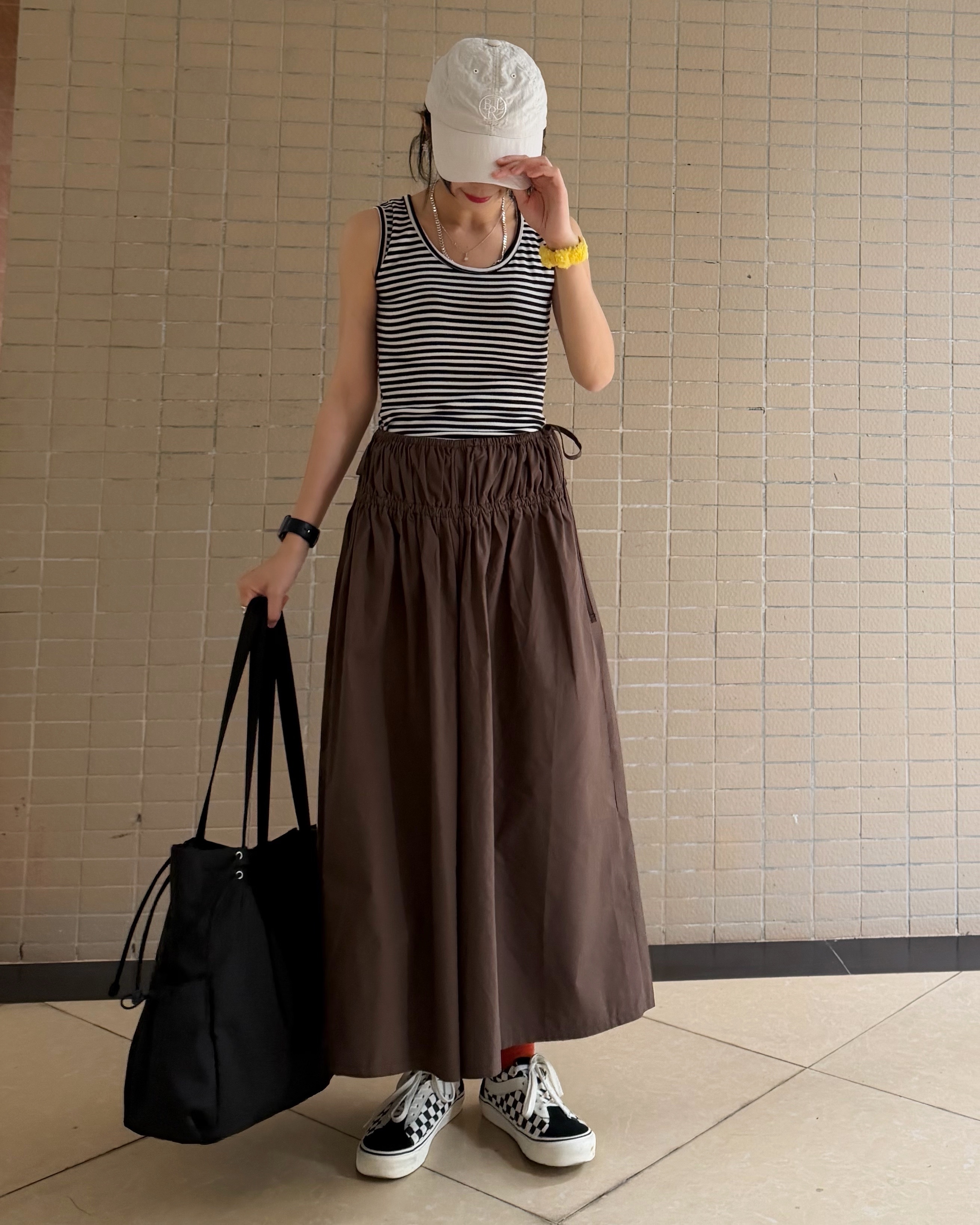 5月新品♥薄扯布全橡筋腰闊褲