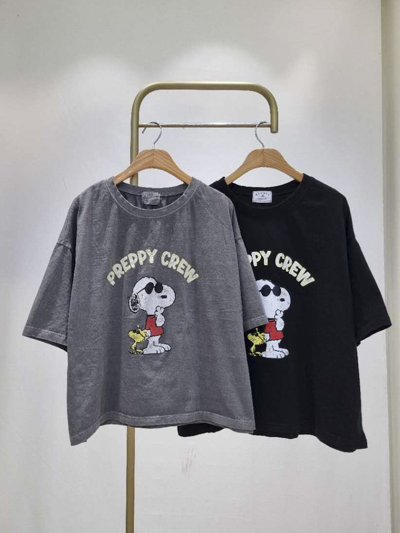 PREPPY CREW寬鬆剪裁★復古史努比印花T恤