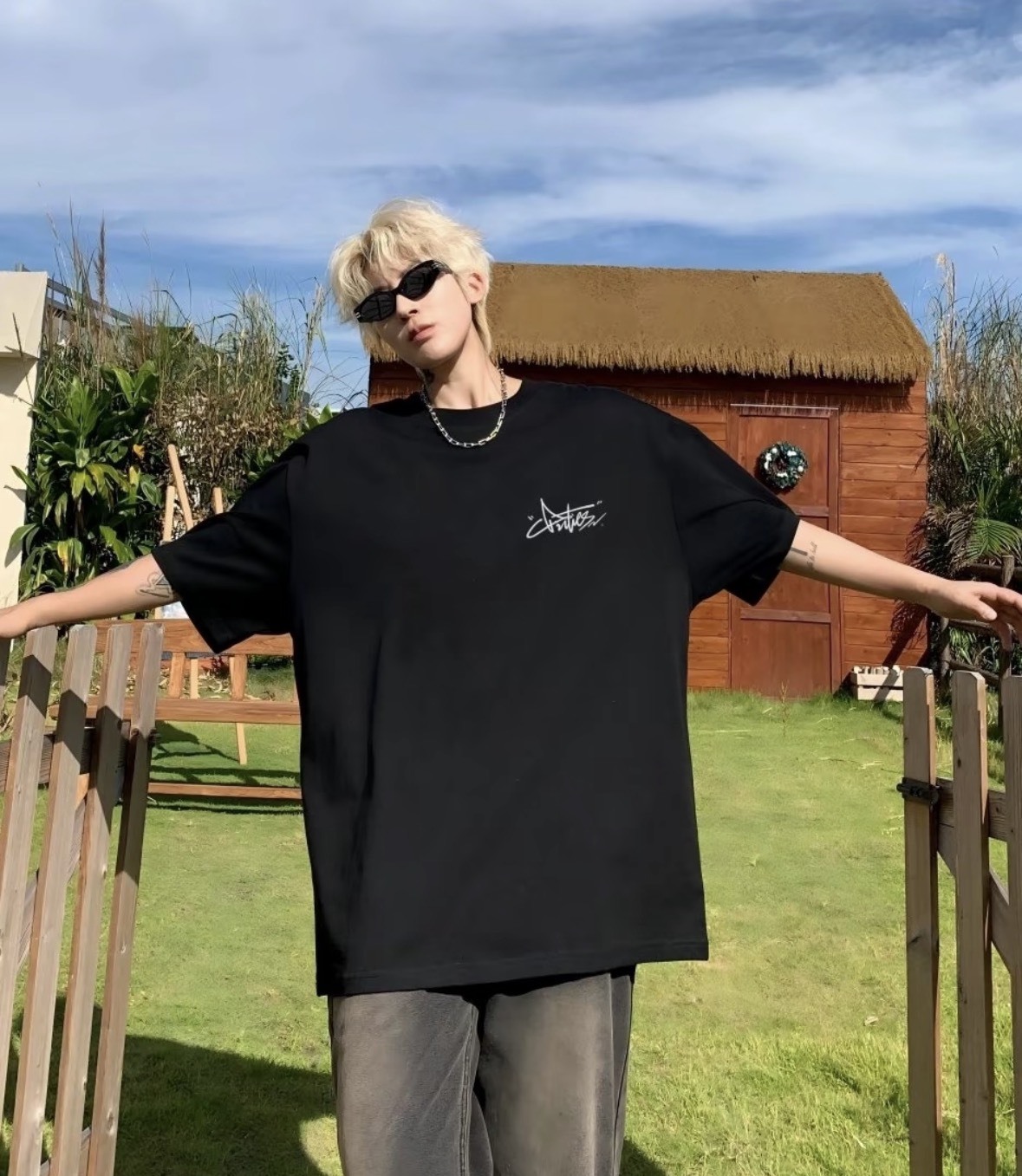 DICKIES 手寫LOGO 美式復古 刺繡 短Tee 上衣 DKU262NKT466
