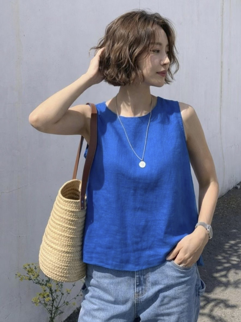 夏日清爽必收★棉麻寬鬆背心