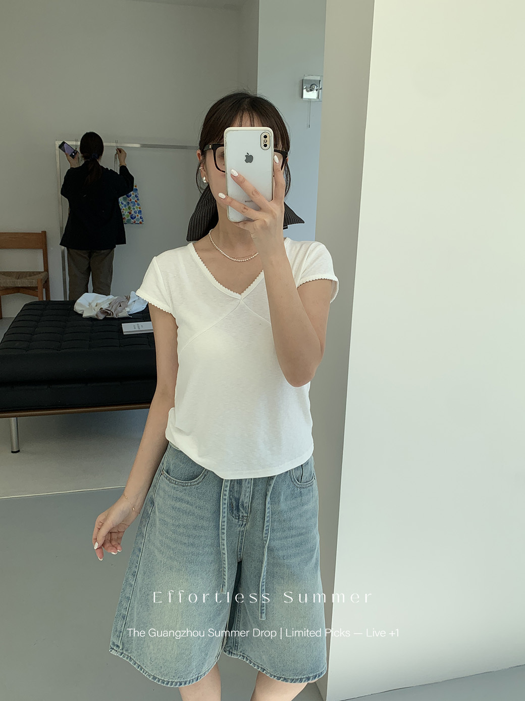 (A05)小飛袖花邊TEE-3色