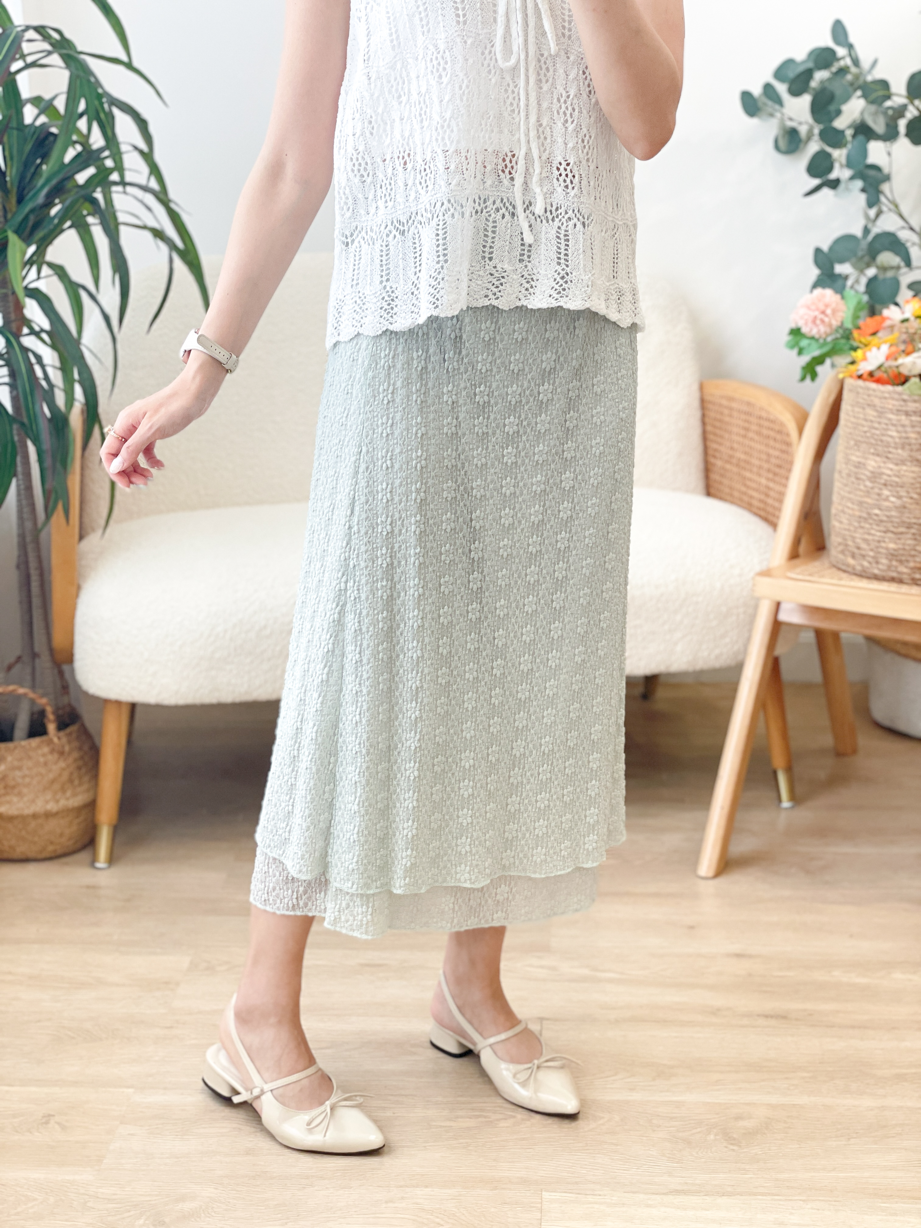 SK609 Sera Lace Long Skirt