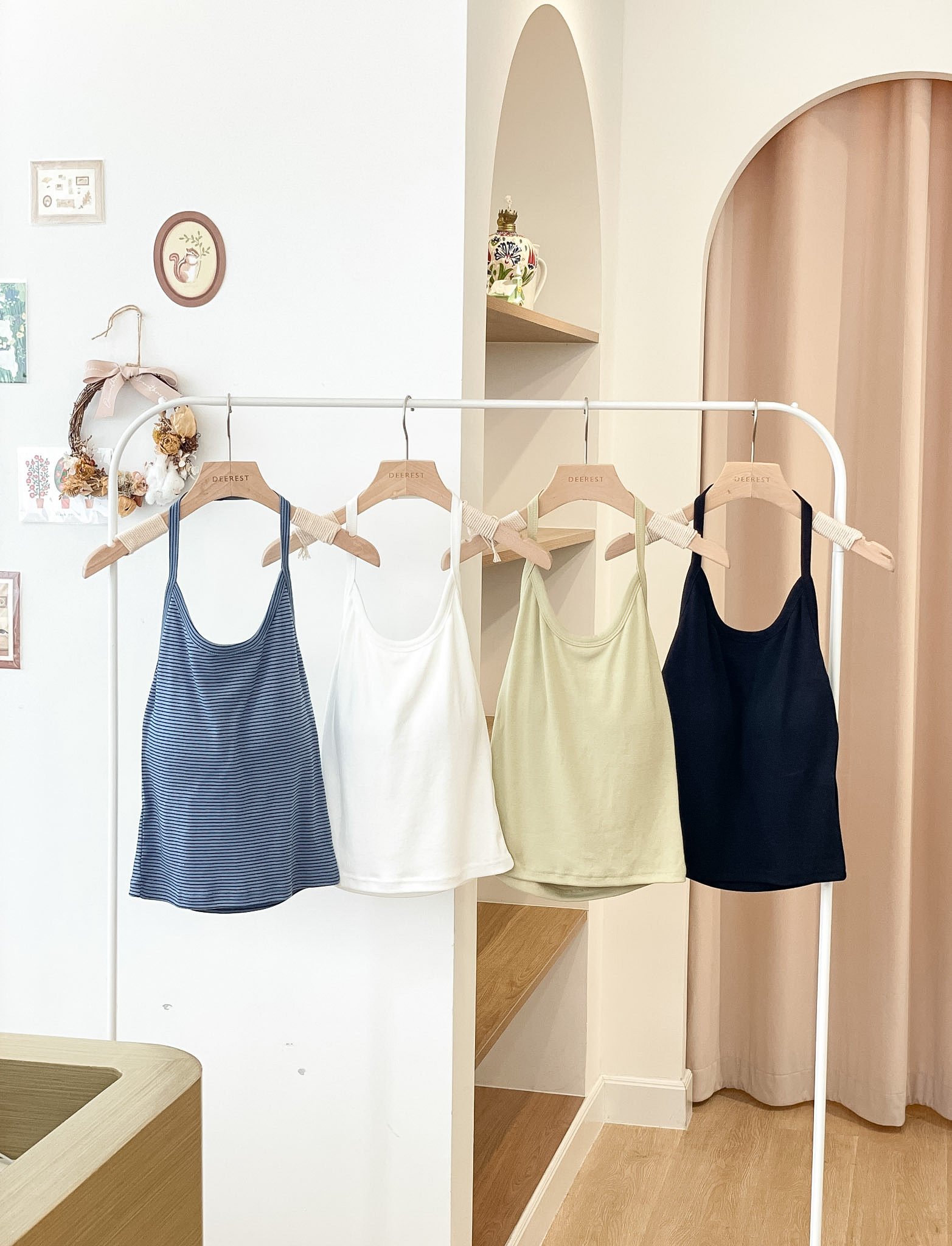 T1540 Blue Hour Padded Halter Camisole