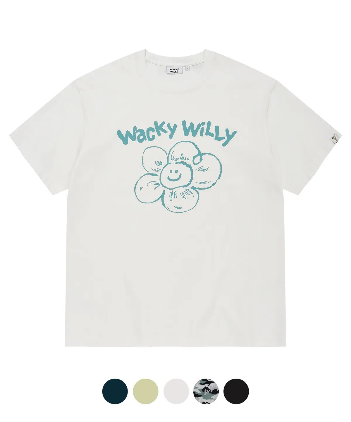 【OWN】Wacky Willy 短袖 上衣 花花 塗鴉 最新款 2026 春夏 新品 短T 男女同款 黑色 深藍 白色 綠色 迷彩
