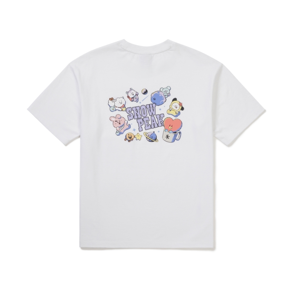 【SnowPeak 雪峰 聯名 BT21 開團優惠價至5/9 晚上12:00 🔥 】Snow Peak 聯名 BT21 Women Graphic Short Sleeve T-shirt 女款 BT21外太空 短tee S26MWFTS92