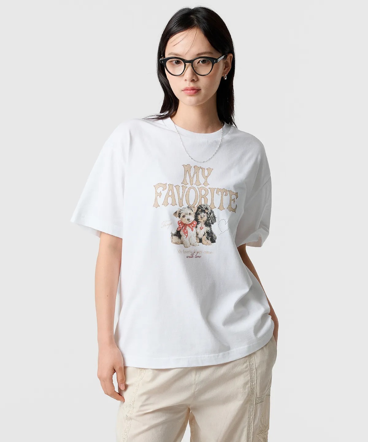 FILA My T-Shirt Women Oversized Fit OFF WHITE