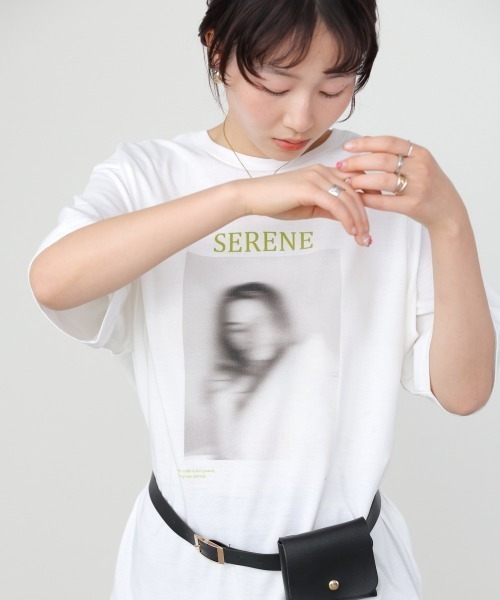 街頭光影のフォト印花・寬版TEE