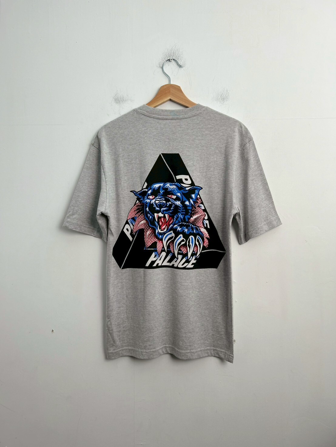 PALACE RIPPED TEE GREY SIZE S