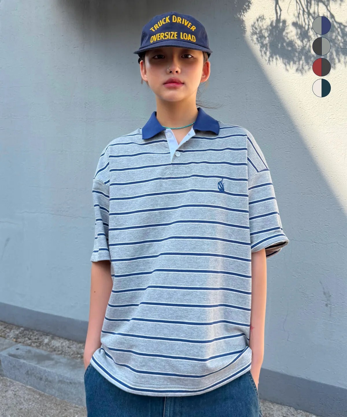 【OWN】NAUTICA 條紋 立領 POLO衫 小LOGO 刺繡 短袖上衣 復古 寬鬆 帆船 春夏新品 26SS 不分男女 淺灰 炭灰 米白 酒紅