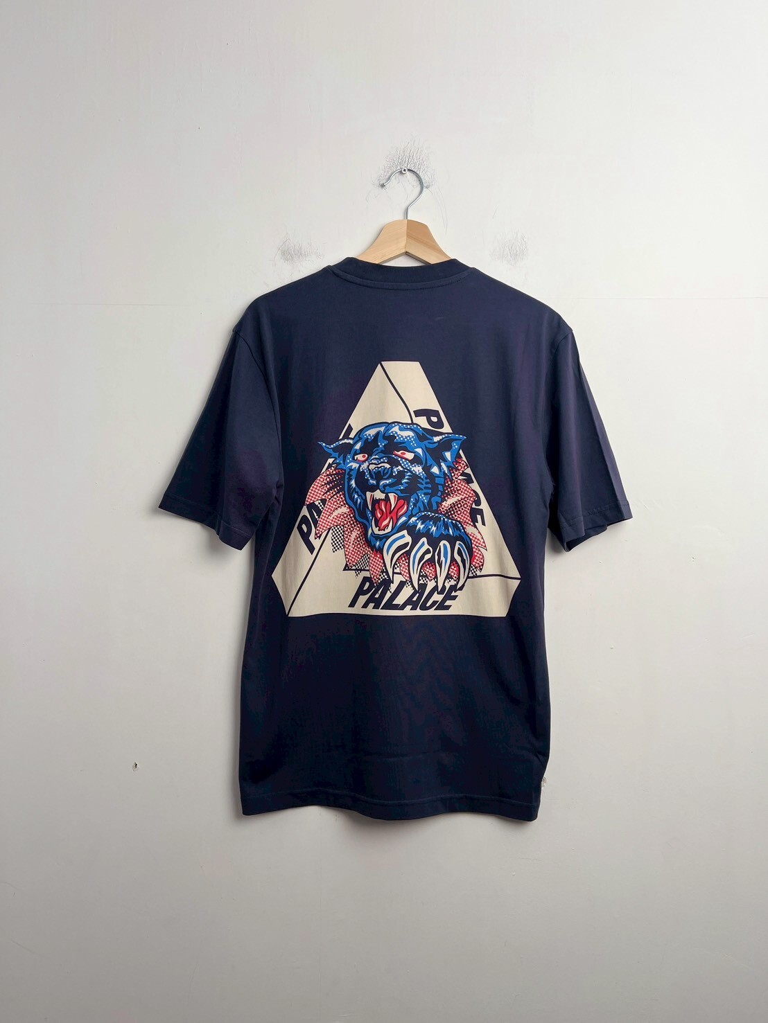 PALACE RIPPED TEE NAVY SIZE S