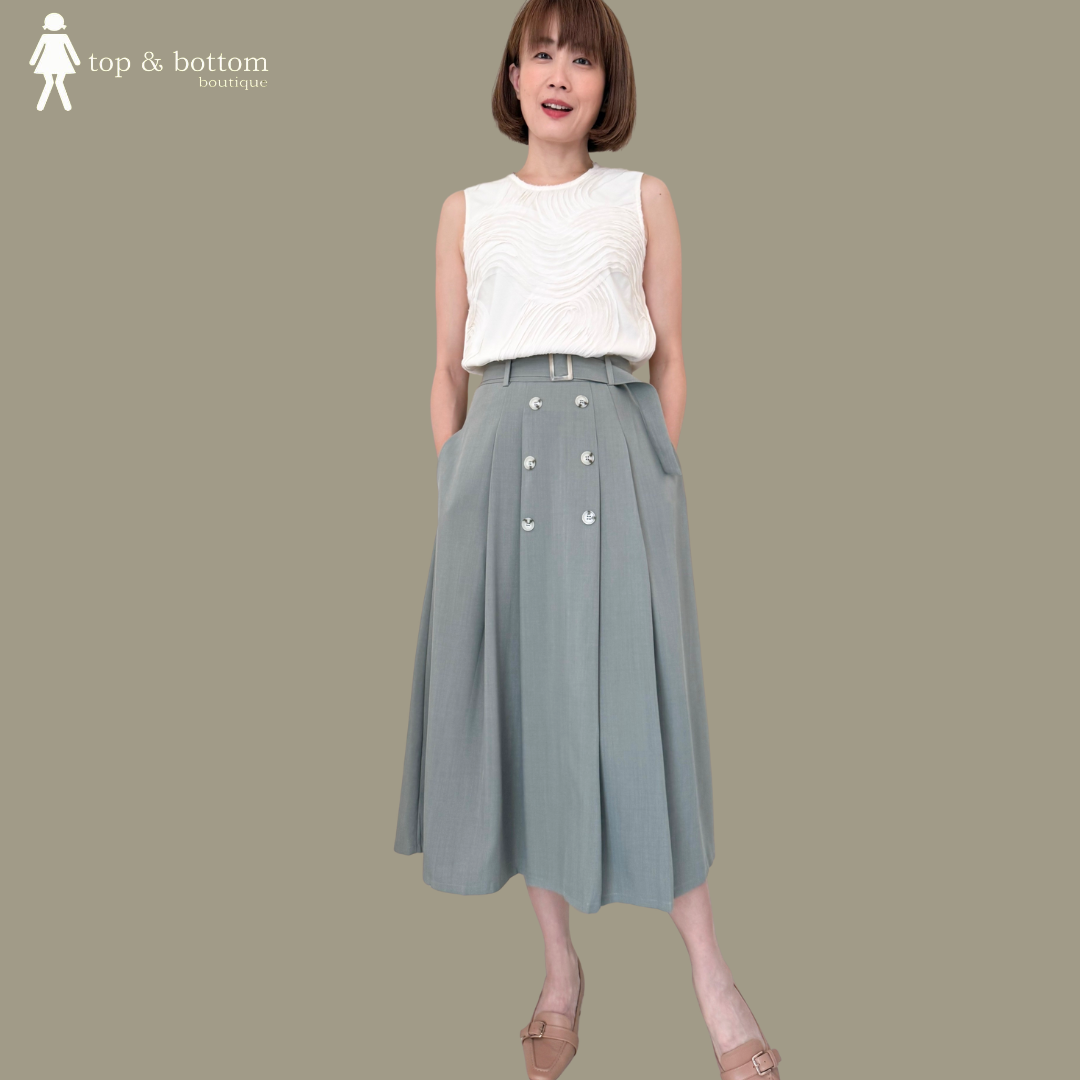 SLEEVELESS 3D GEOMETRIC BLOUSE