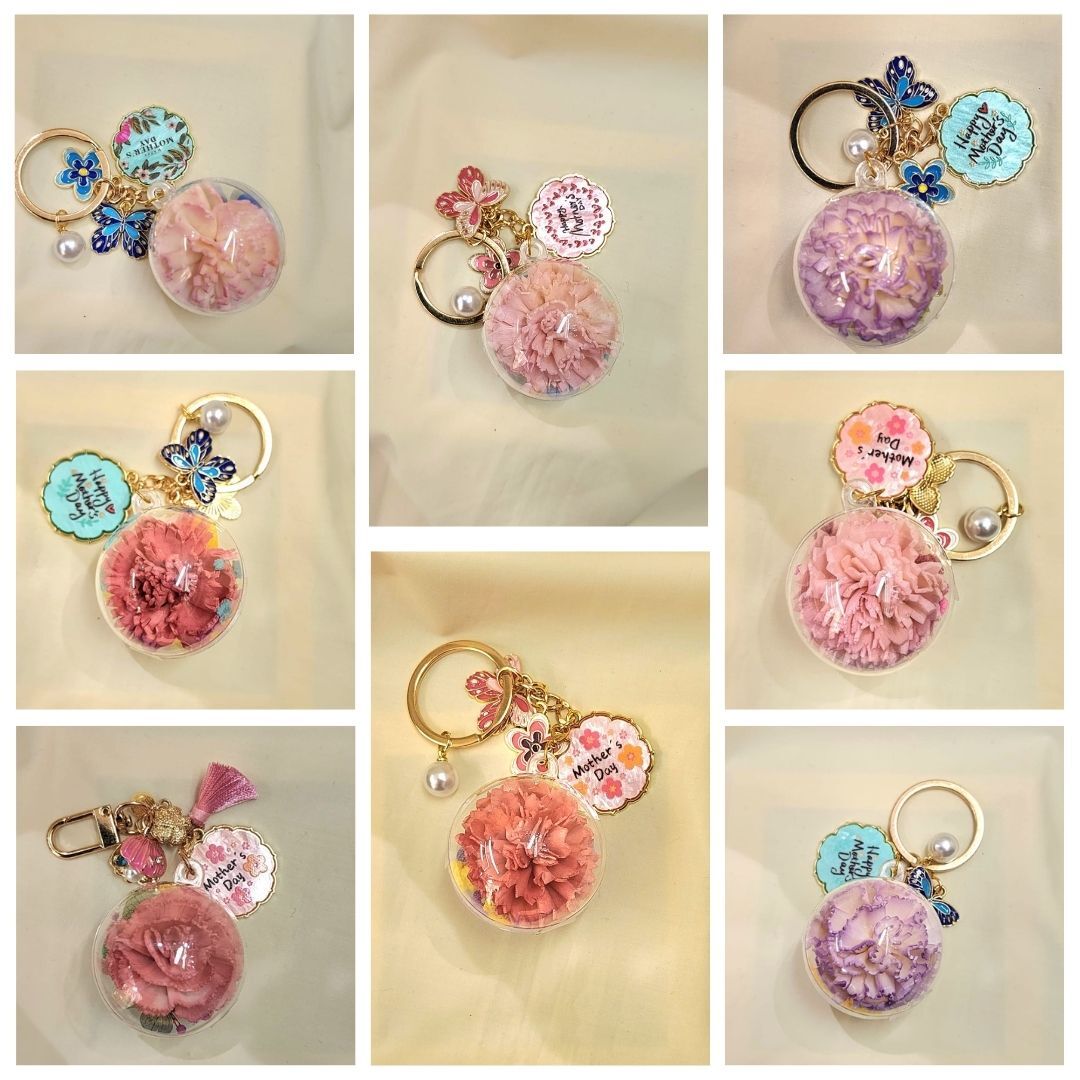 4 cm 波波匙扣 - 康乃馨