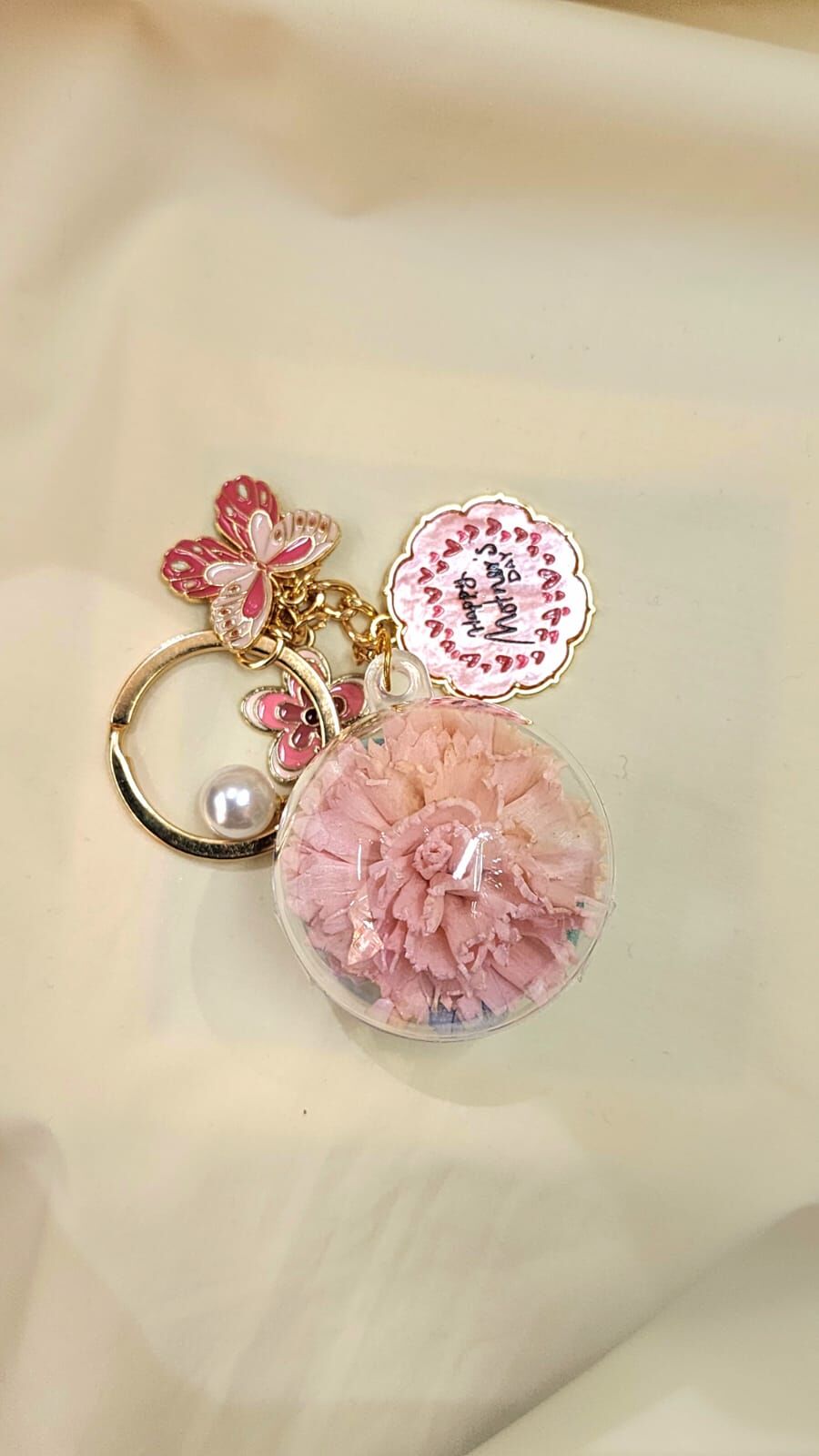 4 cm 波波匙扣 - 康乃馨