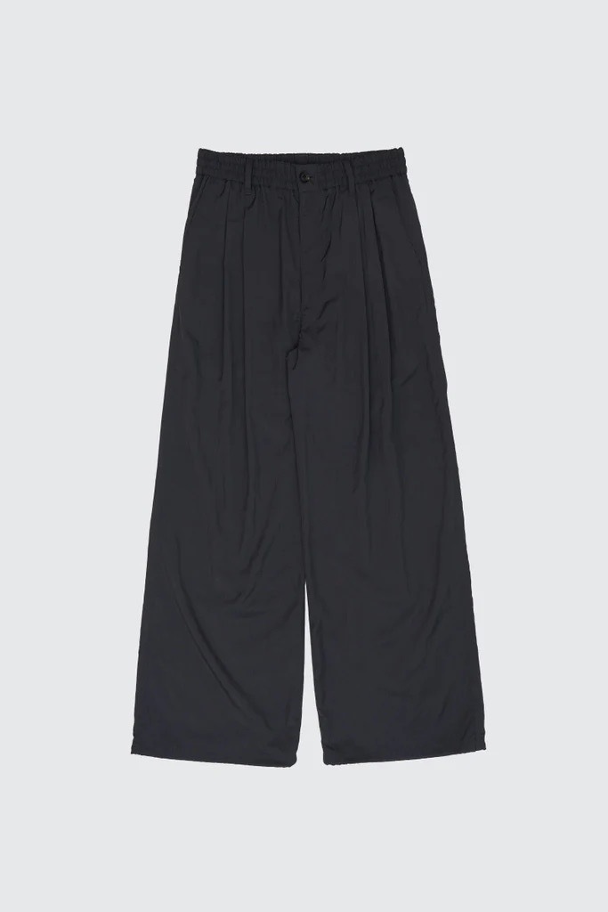 YOKE SILK NYLON 2PLEATED EASY PANTS (2COL)