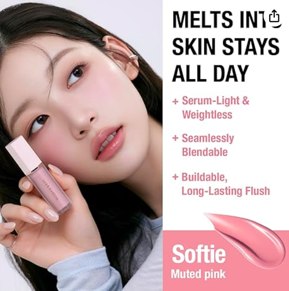 RN260503-H57 DEAR DAHLIA PETAL DROP LIQUID BLUSH_SOFTIE花瓣液體腮紅 (水光款)SOFTIE  柔霧奶杏4g EXP 27.05月 或以後"