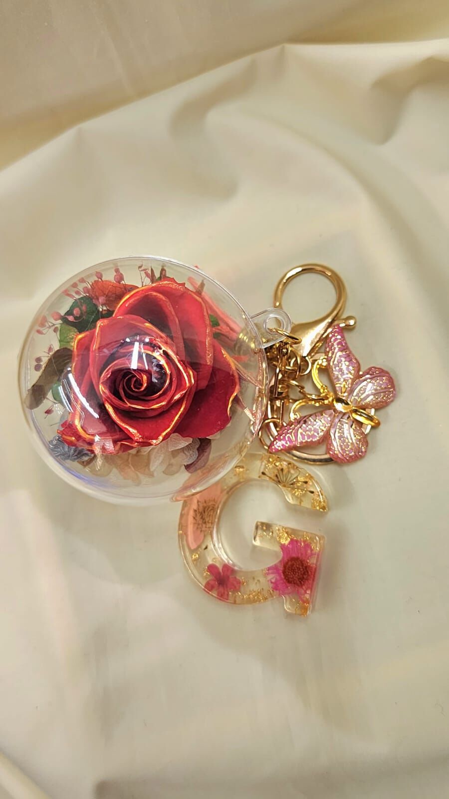 6 cm 波波匙扣 - 玫瑰