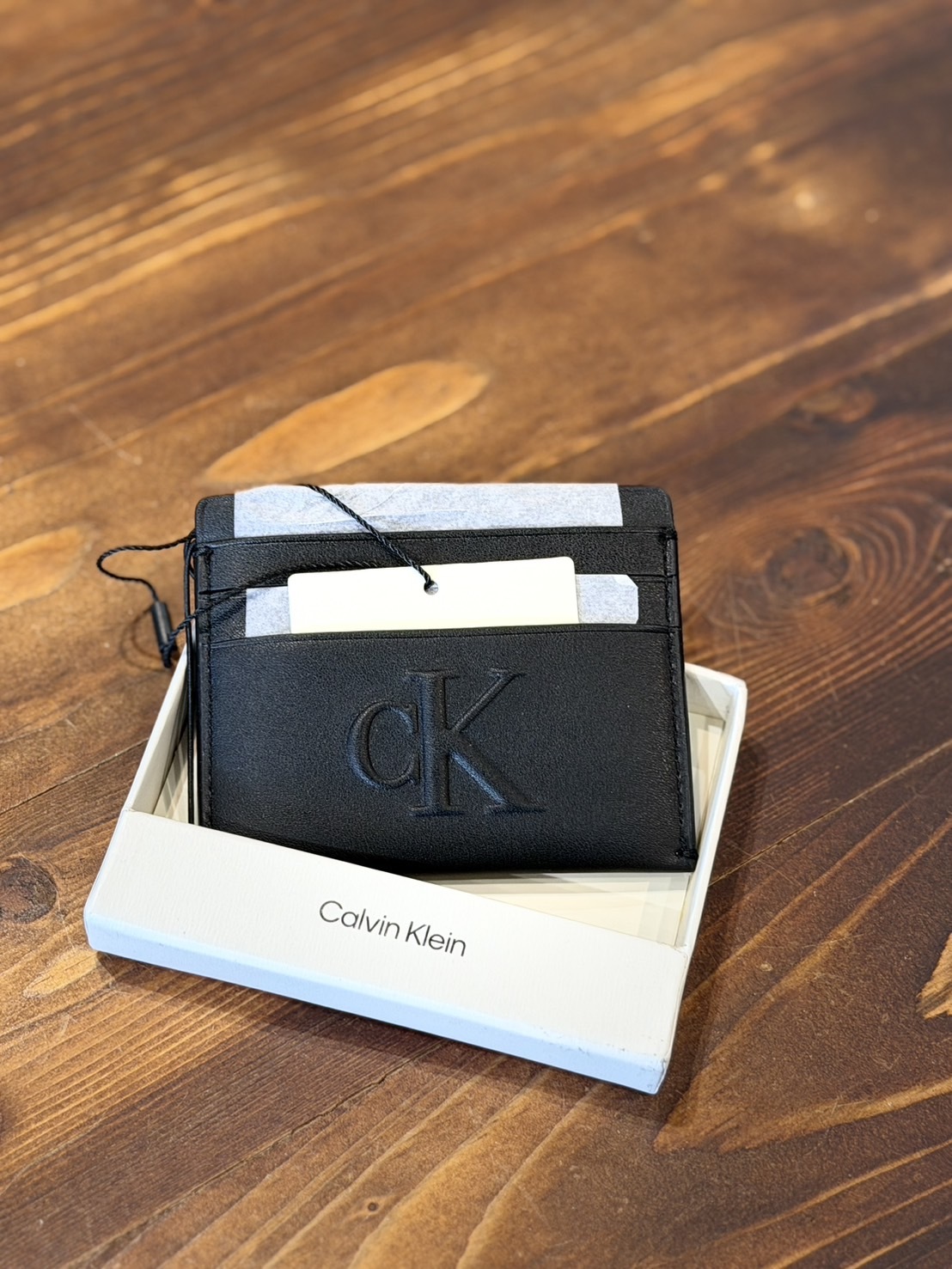 Calvin Klein CK 立體浮雕字母 卡夾