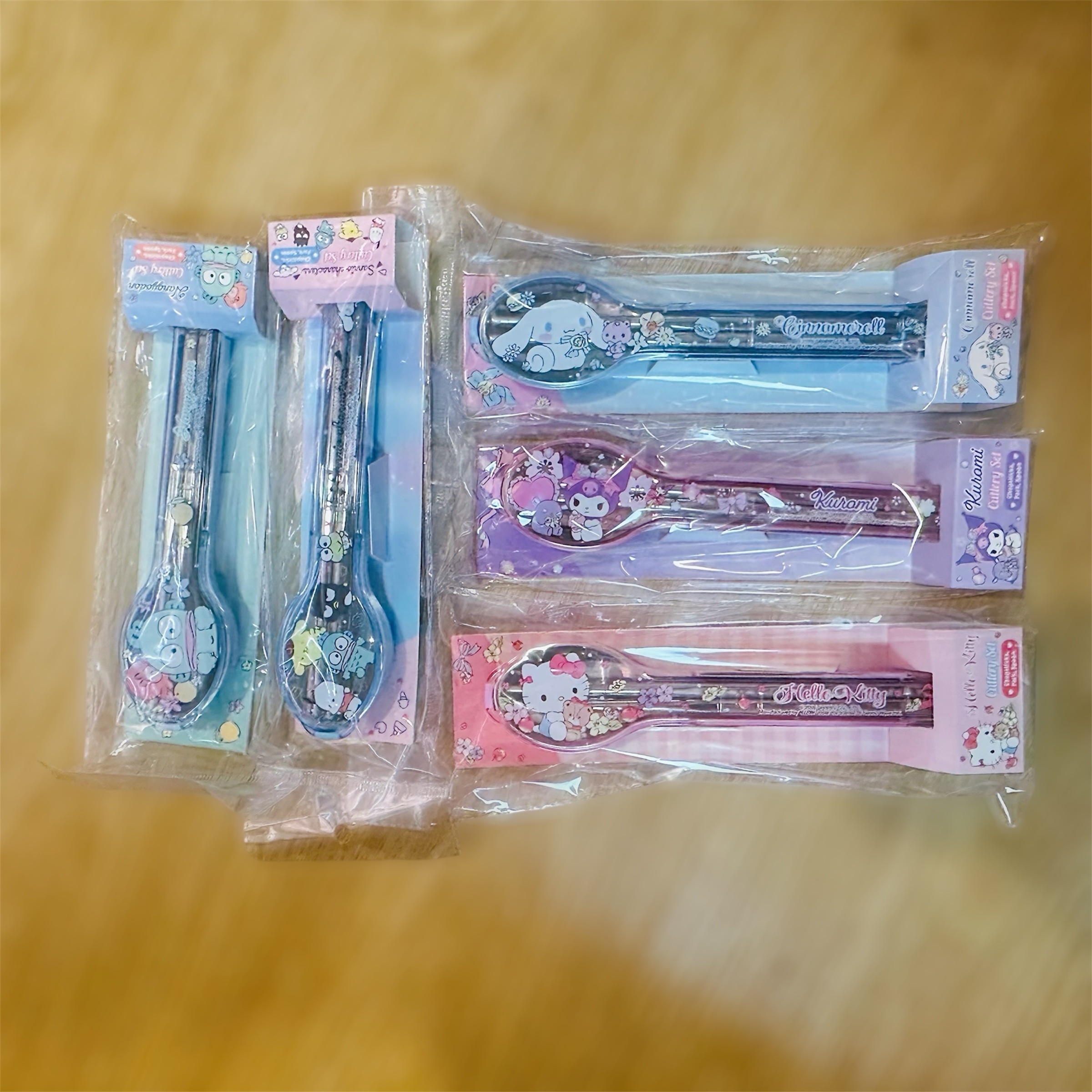 Sanrio 不鏽鋼餐具連收納盒