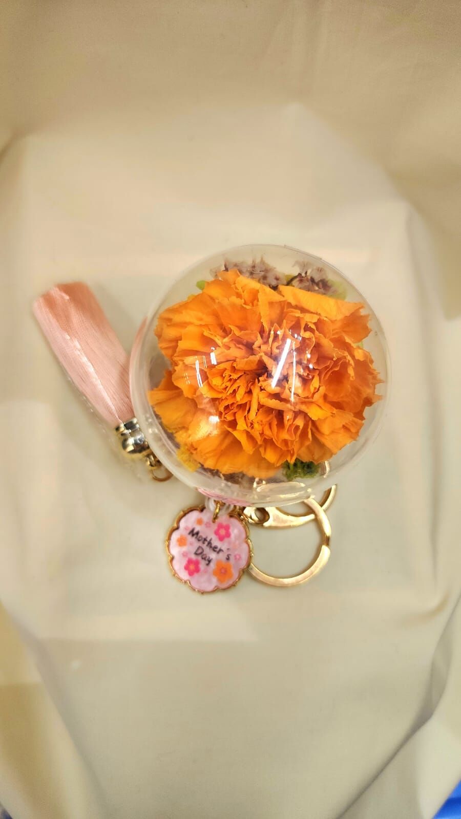 7 cm 波波匙扣 - 康乃馨