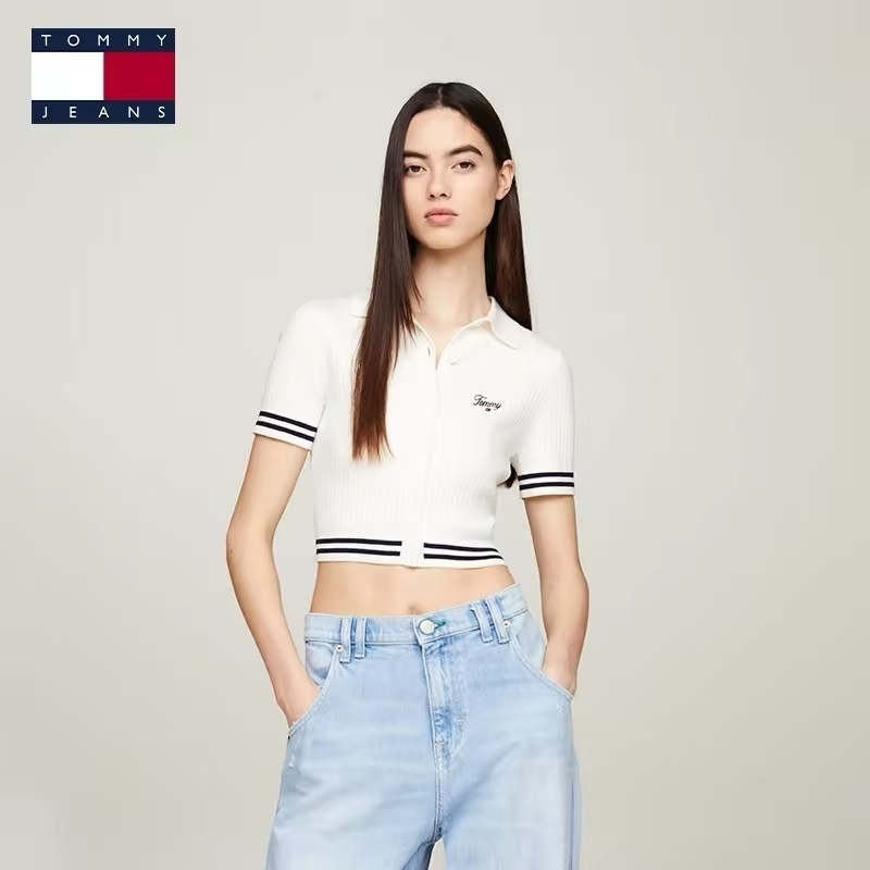 TOMMY 女款 短袖 反領上衣