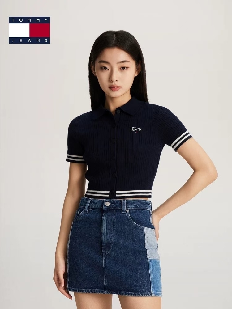 TOMMY 女款 短袖 反領上衣