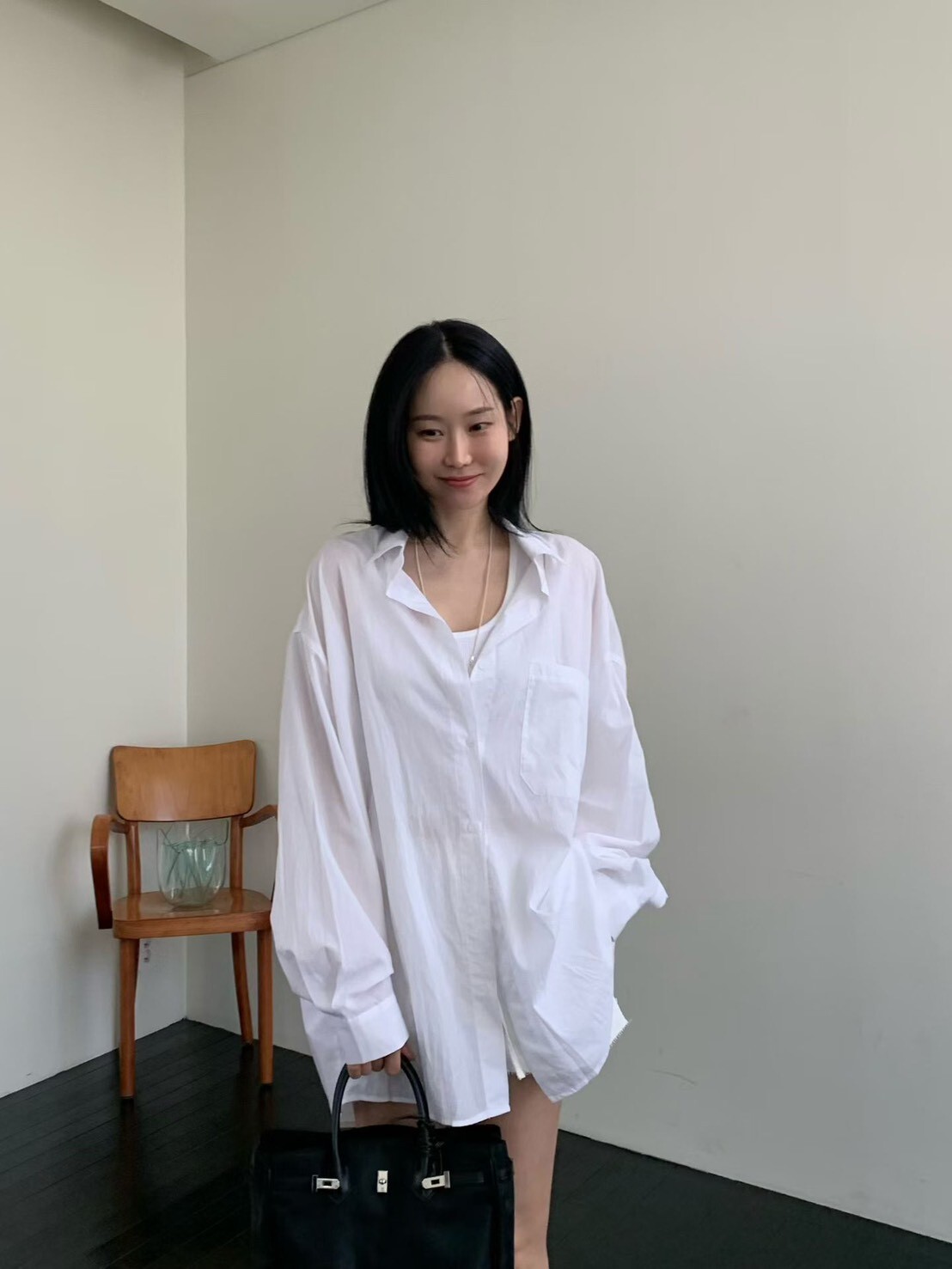 男友襯衫風防曬上衣